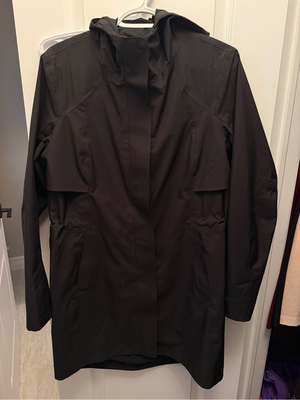 lululemon athletica Black Hooded Trench Coat